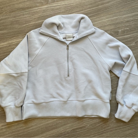 Varley Women’s Milano Half Zip Sweatshirt Sz S Light Blue EUC - Picture 8 of 15